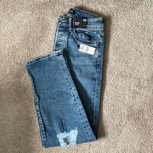 Express Mid Rise Boyfriend Jeans